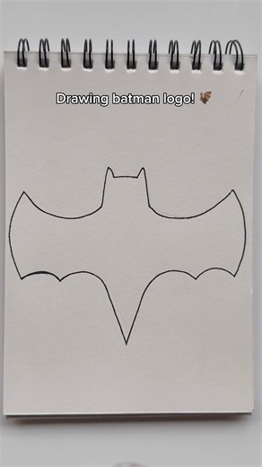 BATMAN LOGO! 🦇. #art #batman #dc #drawingvideo #creativeart