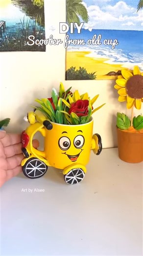 Al See on Instagram: "🛵✨❤️ . . . #art #diy #handmade #creative #cute #bestoutofwaste #instagram #craft #artist #explorepage #trending #reels #explore #fyp #instadaily"