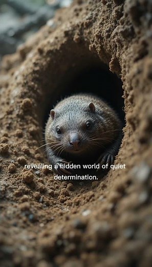 A mole digs its underground tunnel#NatureCloseup #Wildlife #Mole #UndergroundLife #Green🌿Instinct