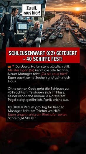 SCHLEUSENWART (62) GEFEUERT – 40 SCHIFFE FEST!