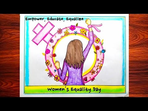 Women's Equality Day Drawing| Gender equality drawing poster| women Empowerment poster drawing