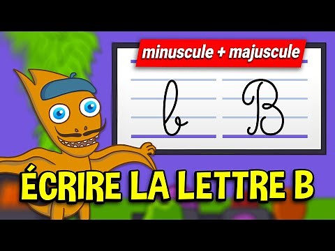 Apprendre à écrire la lettre B (CP - GS) Écriture lettre B minuscule majuscule en attaché (cursive)