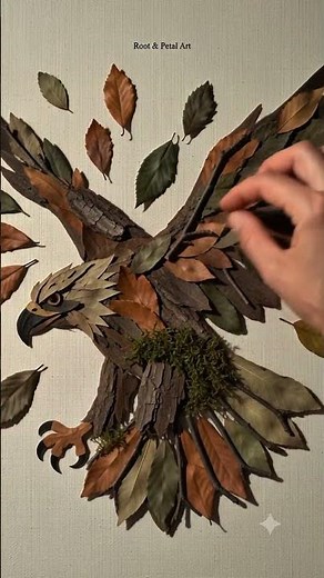 DIY Soaring Eagle Nature Art | Amazing Stop Motion Craft with Twigs, Bark & Moss