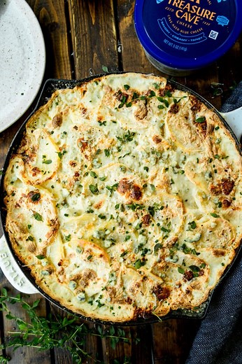 Blue Cheese Potato Gratin Casserole [ Video]