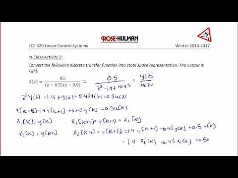 ECE320 Lecture 9-1b: Discrete-Time System Design - State Equations