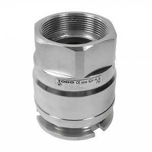 TODO-GAS 2 in. Stainless Steel LPG Dry-Break Adapter x Female NPT, Ultra Low Temp. FKM