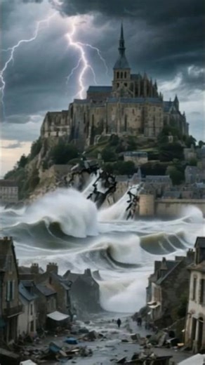 Mont-Saint-Michel Destroyed by Mega Tsunami 🌊 | Natural Disaster Animation
