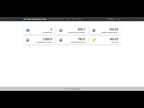 Gas Station Management System in Python using Django DEMO