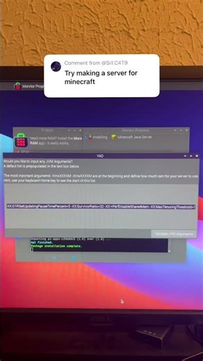 Minecraft Server on raspberry pi! #raspberrypi #pc #minecraft #camera #shortervr