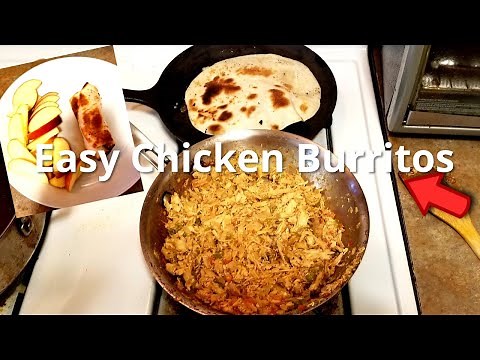 HOW TO MAKE EASY CHICKEN BURRITOS! | USING UP LEFTOVER CHICKEN | Crystal Evans