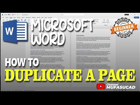 Microsoft Word How To Duplicate A Page