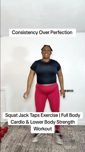 Squat Jack Taps Exercise | Full Body Cardio & Lower Body Strength Workout #workoutathome