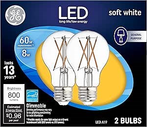 GE LED Light Bulbs, 60 Watt, Soft White, A19 (12 Pack)