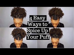 NATURAL HAIR | 4 EASY HIGH PUFF STYLES FOR CURLY HAIR PT 1 | Arianna_lyf