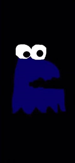 Cookie Monster as a PAC-MAN Ghost (original Drawing 2024) on a YouTube Shorts