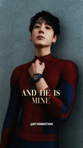 ♥️🕷️Do you like jk in this look🫣🫨?#jk#spiderman #bts #him&i