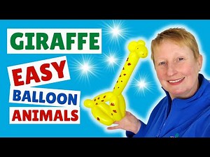 GIRAFFE Balloon Animal for BEGINNERS - One Balloon Giraffe Tutorial