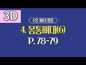 4장 뼈대계통 4.가슴우리(복장뼈, 갈비뼈, 등뼈) 3D (p78-79)