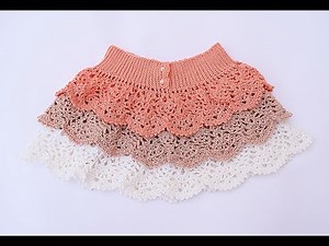 Crochet ruffle skirt