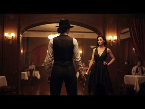 Fencing duel in a bar