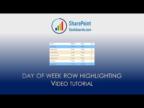 Highlight Rows by Day of Week in SharePoint Online Microsoft Lists Modern List View
