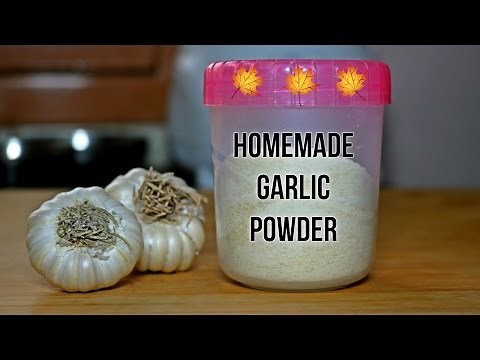 How to make Homemade GARLIC powder with a simple trick to peel garlic cloves
