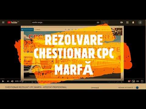 CPC MARFĂ: prezentarea rezolvarii și explicării unui chestionar cu punctaj MAXIM!