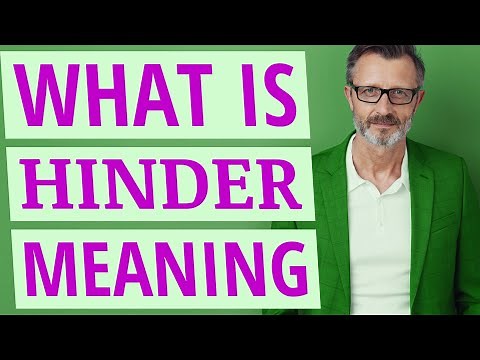 Hinder | Definition of hinder