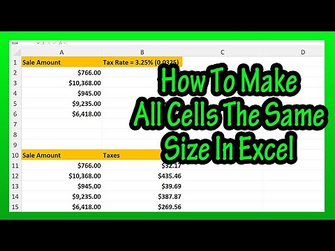 How To Make All Of The Cells The Same Size, Same Height And Same Width In Excel Explained