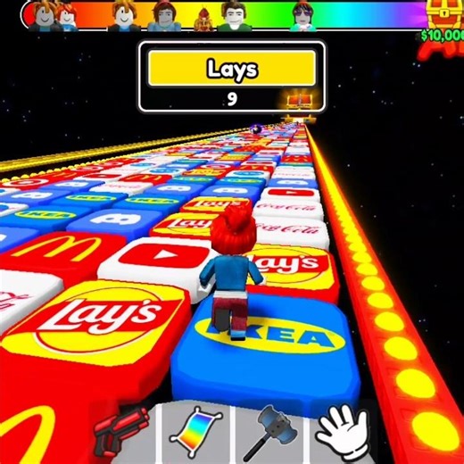 WHAT HAPPENS AT LAST IN LOGO COLOR BRIDGE 🤣 IN ROBLOX 💥 #roblox #shorts #nobatidao