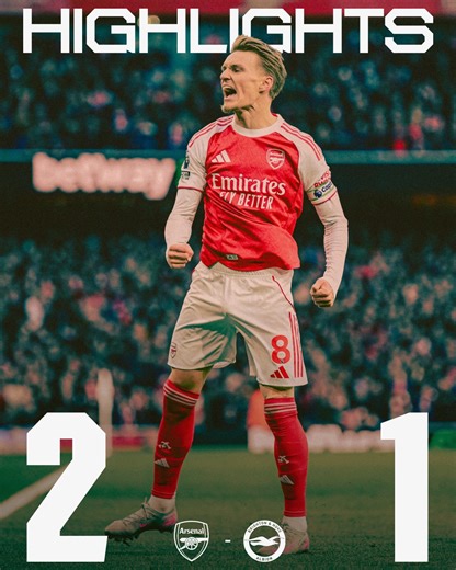 Securing the bag. Enjoy highlights from today's 2-1 success over Brighton & Hove Albion 📺 | Arsenal