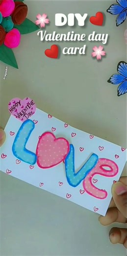 DIY Happy Valentine Day Card💗❤💗//valentine day love card #pragyaart #diy #cardcreations #satisfying
