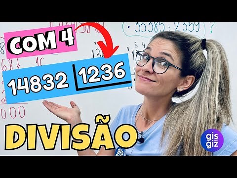 DIVISÃO COM 4 DÍGITOS | DIVISÃO COM QUATRO NÚMEROS NA CHAVE Prof. Gis/