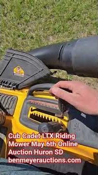 lot 254 Cub Cadet Riding Mower. May 6th Online Auction Huron SD benmeyerauctions.com