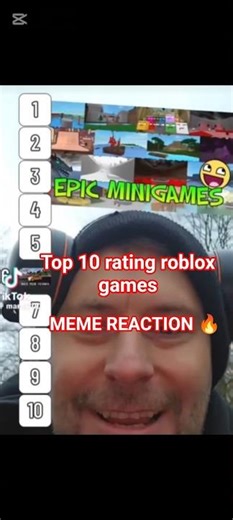 Top 10 rating roblox games meme reaction #roblox #memes #games