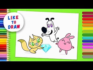 How to Draw FLUFFY BUNCH step by step | Cute Furry Baddies Drawing Tutorial | Simple Easy Guide Tips
