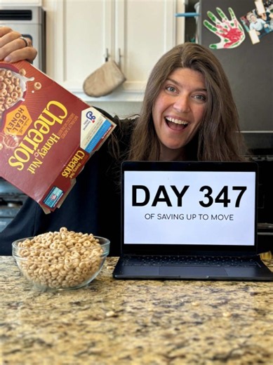 Day 347 of saving to move! What’s your favorite kind of cereal? #kindergartenteacher #crosscountrymove #savings #savingtomove #firsttimehomebuyers