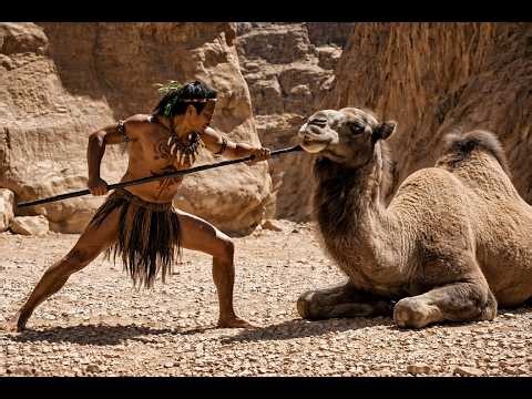 Yanomami Survival Hunting A Giant Camel & Primitive Cooking In The Amazon Rainforest! #WildSurvival