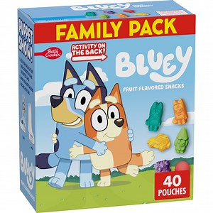 Bluey Fruit Flavored Snacks, Gluten Free, Kids Snacks, Family Pack, 40 Ct, 32 oz - Walmart.com