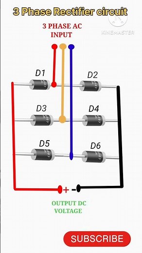 3 Phase AC to DC Converter | 3 Phase Bridge Rectifier Connection#ytshorts