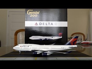 Gemini Jets 1:200 Delta Air Lines 747-400 Unboxing and Review