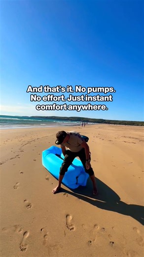 Outdoor goers, meet your new Inflatable lounger😎🍂 No pump. No hassle. Just a quick inflate and all day comfort anywhere. | LaziBug