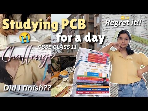 I Studied PCB for a Day to Choose My Stream 😭✨️l Study Challenge 🤡 CBSE CLASS 11🙌🏻I Nisha