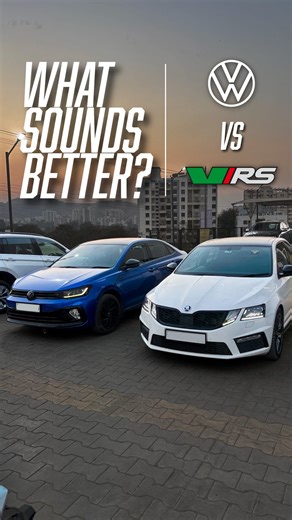 The Drivers Hub on Instagram: "Which one are you picking? 👀 while the Virtus GT sounds like a night during Diwali 🧨 The vRS 245 has a bassier, more sophisticated tone to its exhaust! The real question is WHAT SOUNDS BETTER? Let’s us know! . . . [ Virtus GT, Skoda Octavia vRS245, exhaust note, sound battle, exhaust comparison, pops & bangs, crackles, bassy tone, loud vs subtle, Diwali vibes, performance sedan, turbo petrol, sporty soundtrack, revs, cold start, exhaust upgrade, stock exhaust, ca