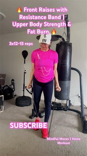 🔥 Front Raises with Resistance Band | Upper Body Strength & Fat Burn 🔥#trending #homeworkout