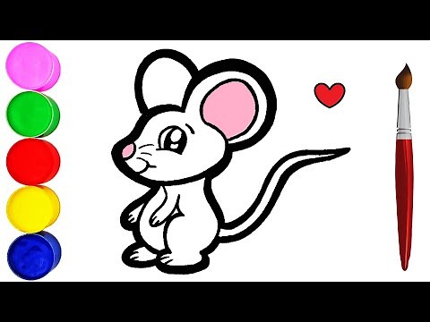 Maus Zeichnen und Malen für Kinder