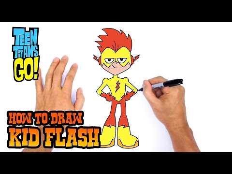 How to Draw Kid Flash | Teen Titans GO