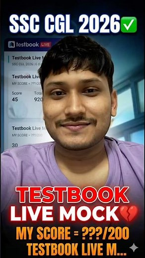 TESTBOOK LIVE MOCK #ssc #ssccgl2026 #testbook #livemock