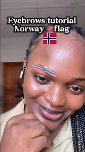 Eyebrow tutorials 🇳🇴Norway 🇳🇴flags, which country is next?? #beautytiips #eyebrowtutorial