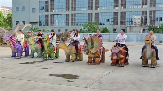 DZ Amusement Park Rides Kids Children Motorized Walking Dinosaur Ride Animal Dinosaur Coin Rides for Mall